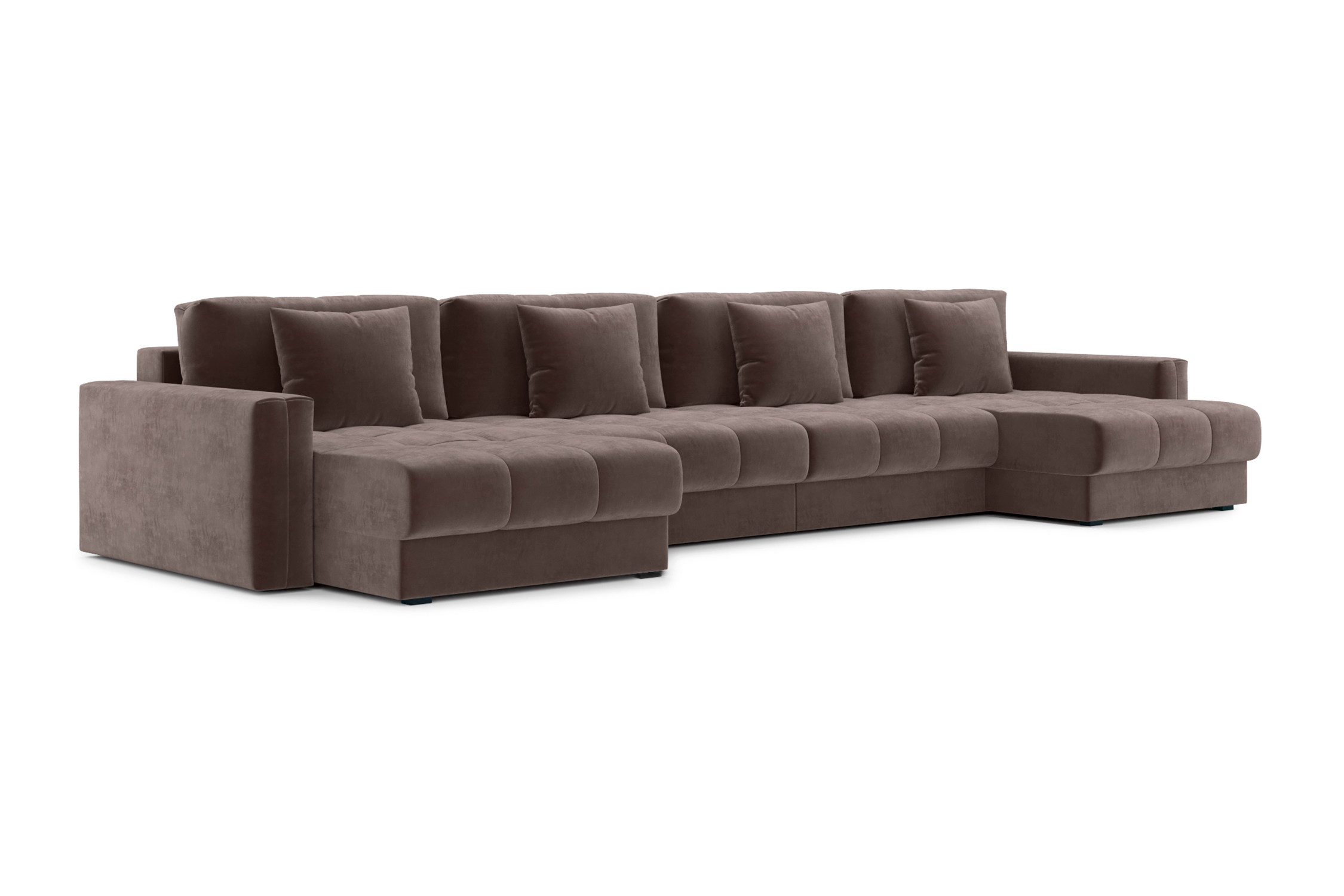 Диван п-образный тик-так Монарх М2О2 коричневый