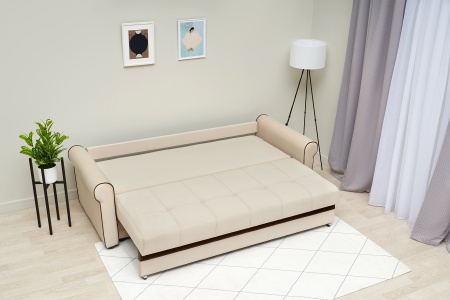 Диван еврокнижка Верона велюр бежевый