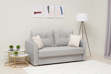 Диван еврокнижка Леон серый