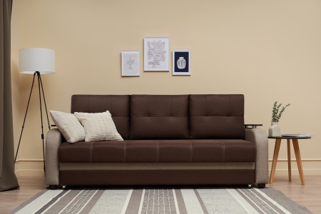 Диван еврокнижка Севилья коричневый