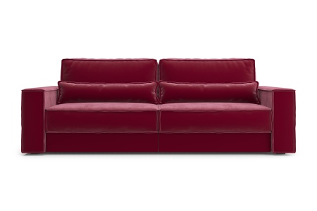 Диван тик-так Сохо 3-х местный бордовый