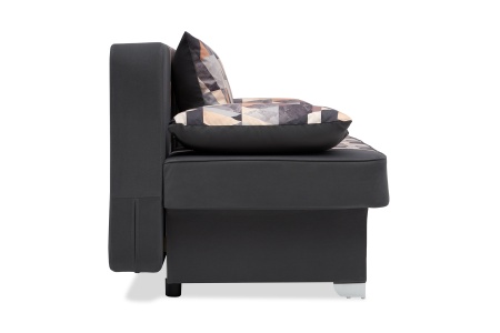 Диван еврокнижка Арвен темно-серый / принт Snow Brown