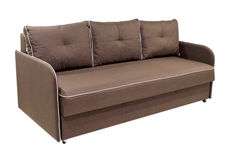 Диван еврокнижка Лозанна велюр коричневый