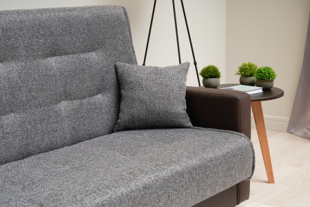 Диван книжка Лондон рогожка серая