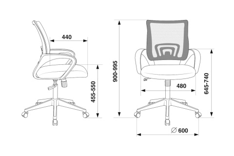 Компьютерное кресло Бюрократ CH-695N черное