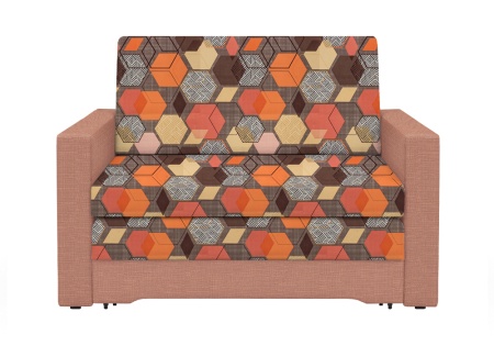 Диван выкатной Виктория-5 с узором розовый