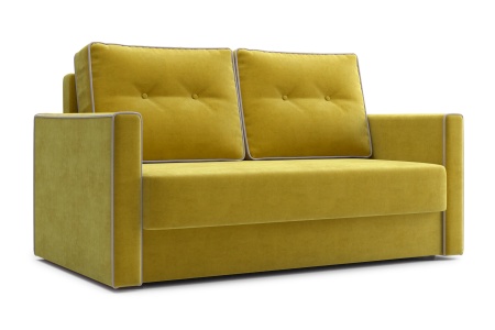 Диван еврокнижка Леон горчичный