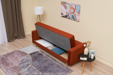 Диван книжка Фиеста коричневый