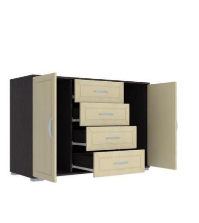 Комод МДФ №5 Венге/Клен Светлый (Ш-1200 × В-810 × Г-445)