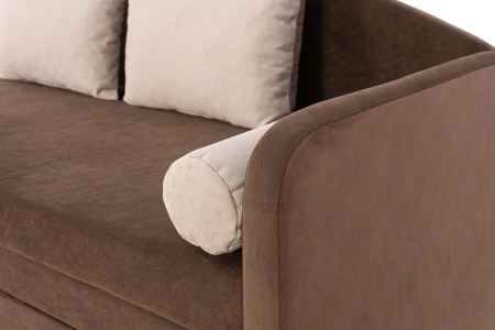 Диван еврософа Верди правый коричневый