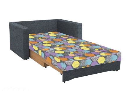 Диван выкатной Виктория-5 с узором серый